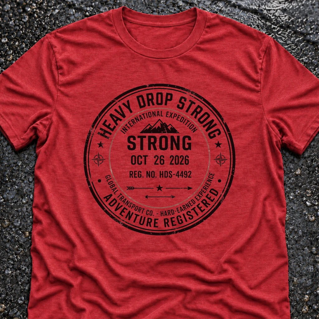 Freedom Ops HEAVY DROP BADGE T-shirt in vintage red