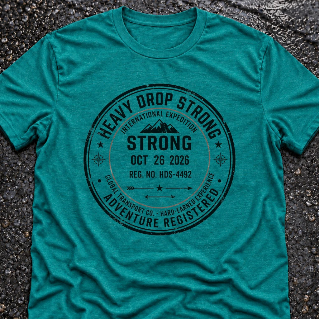 Freedom Ops HEAVY DROP BADGE T-shirt in vintage turquoise
