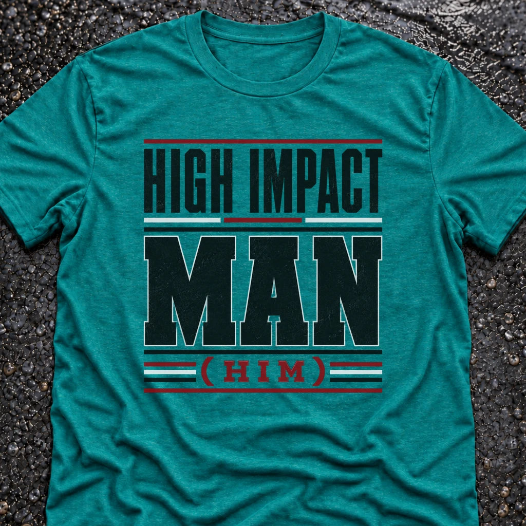 Freedom Ops High Impact Man (HIM) T-shirt in vintage turquoise