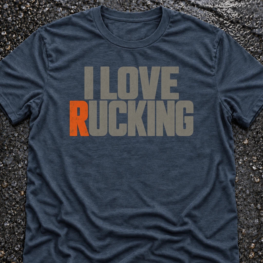 Freedom Ops I LOVE RUCKING T-shirt in indigo