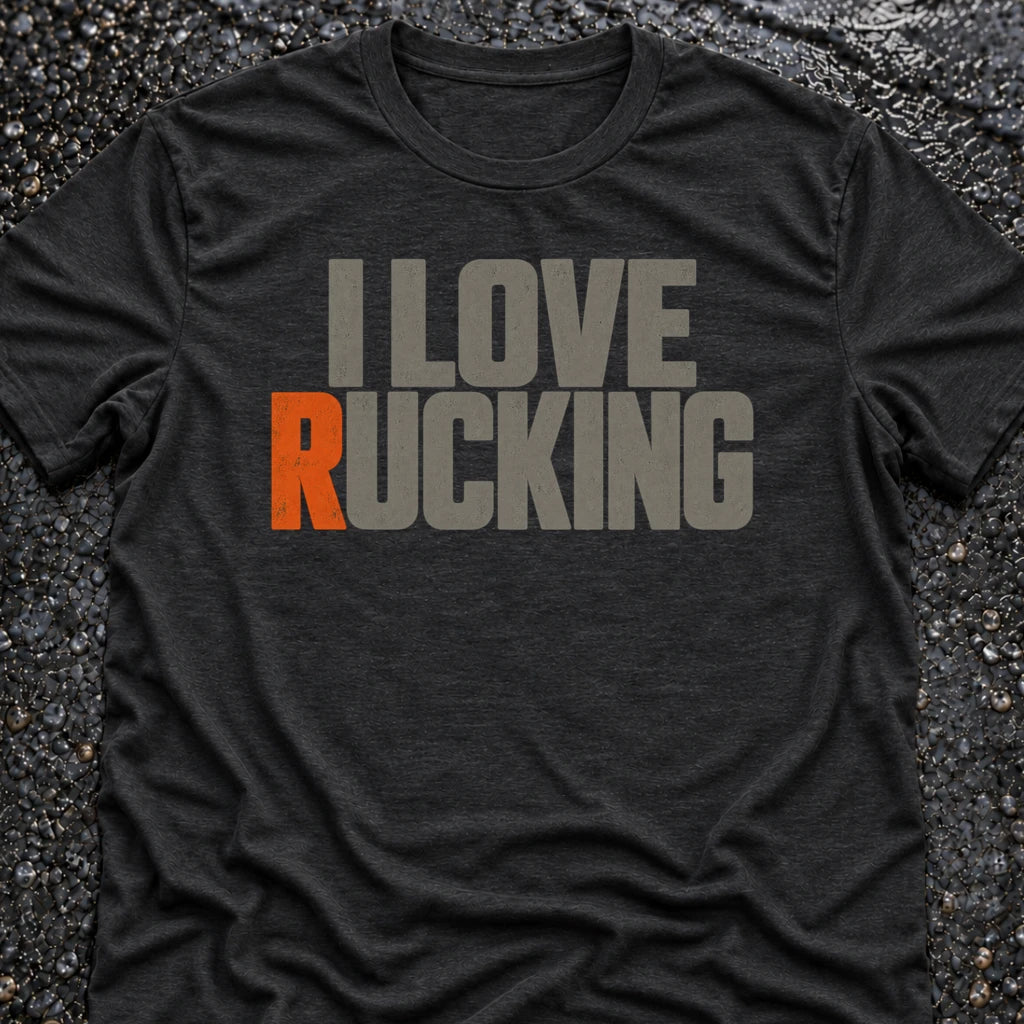 Freedom Ops I LOVE RUCKING T-shirt in vintage black