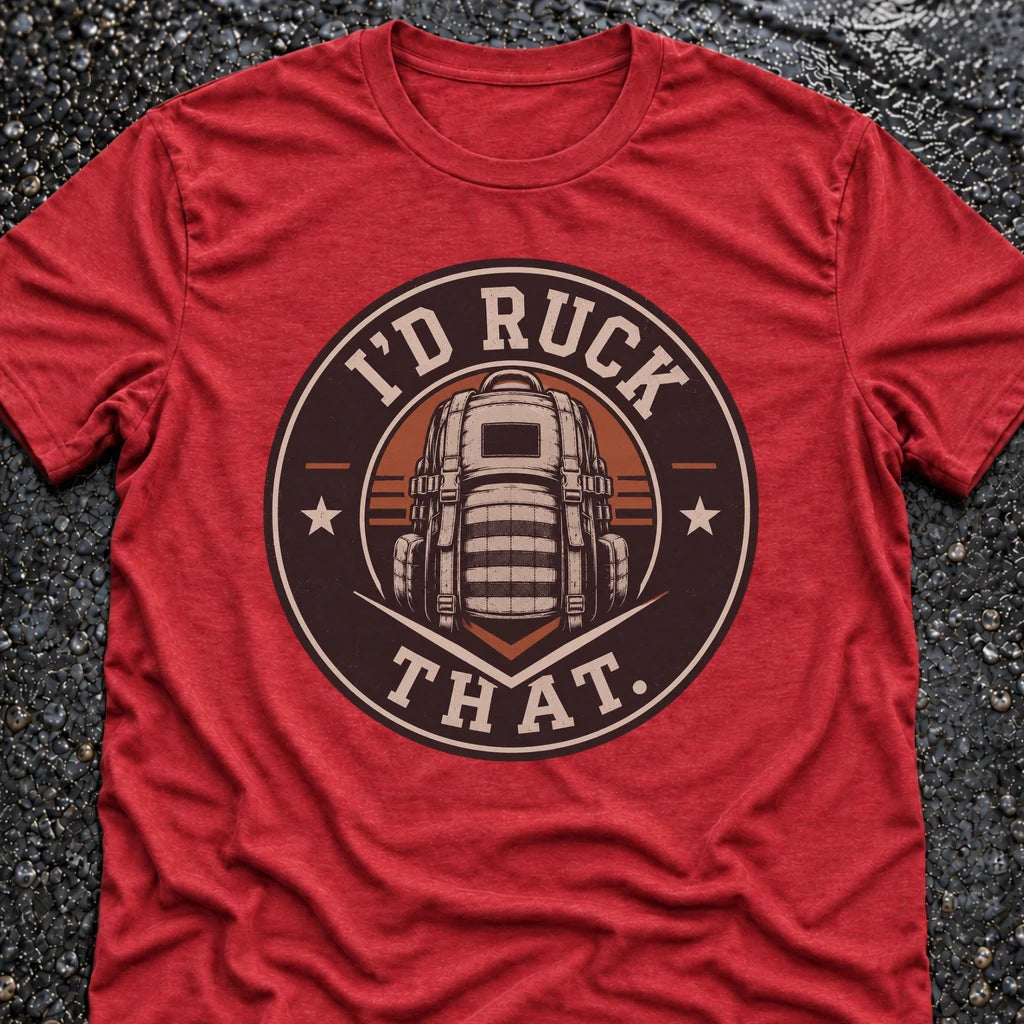 Freedom Ops I’D RUCK THAT T-shirt in vintage red