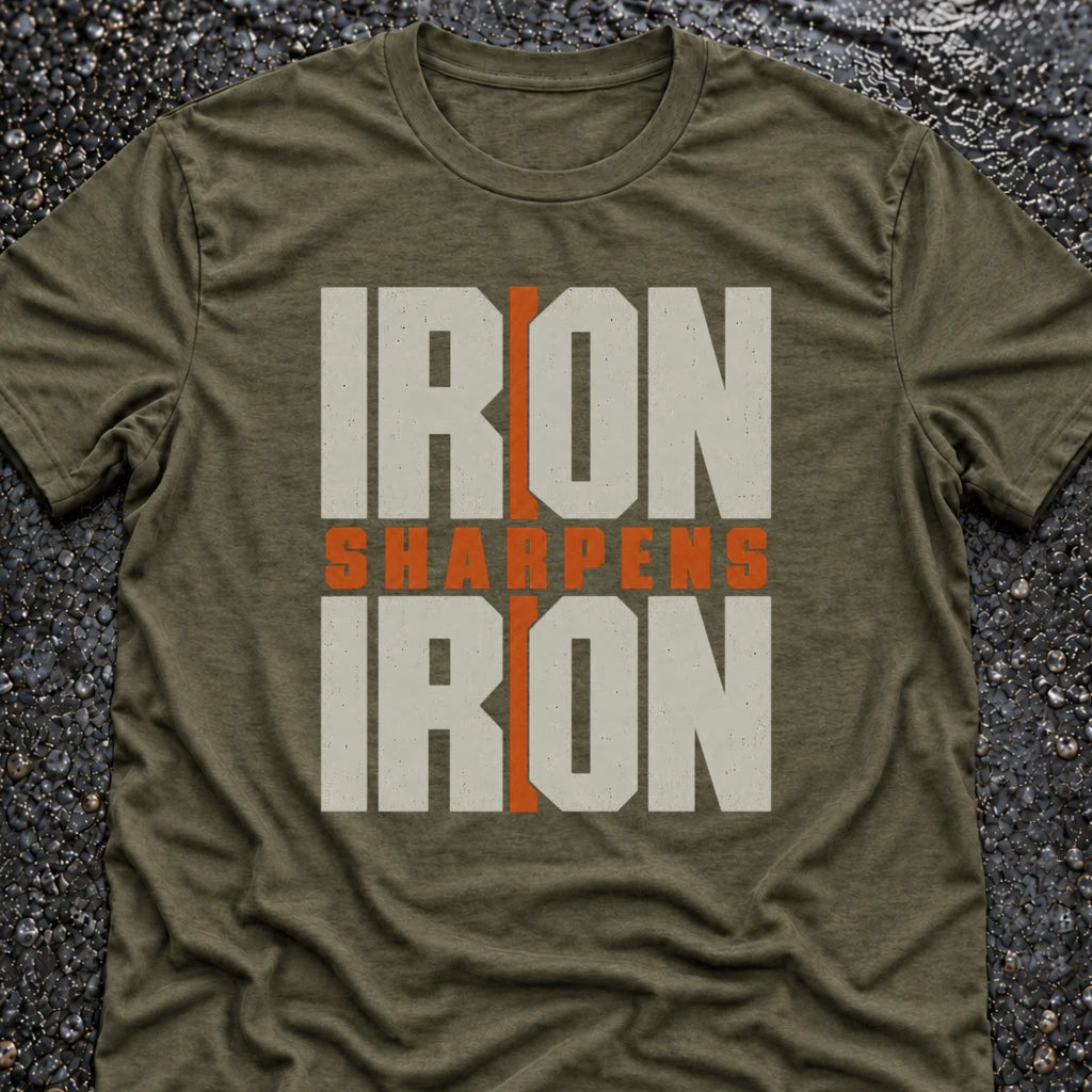 Freedom Ops IRON SHARPENS IRON T-shirt in military green