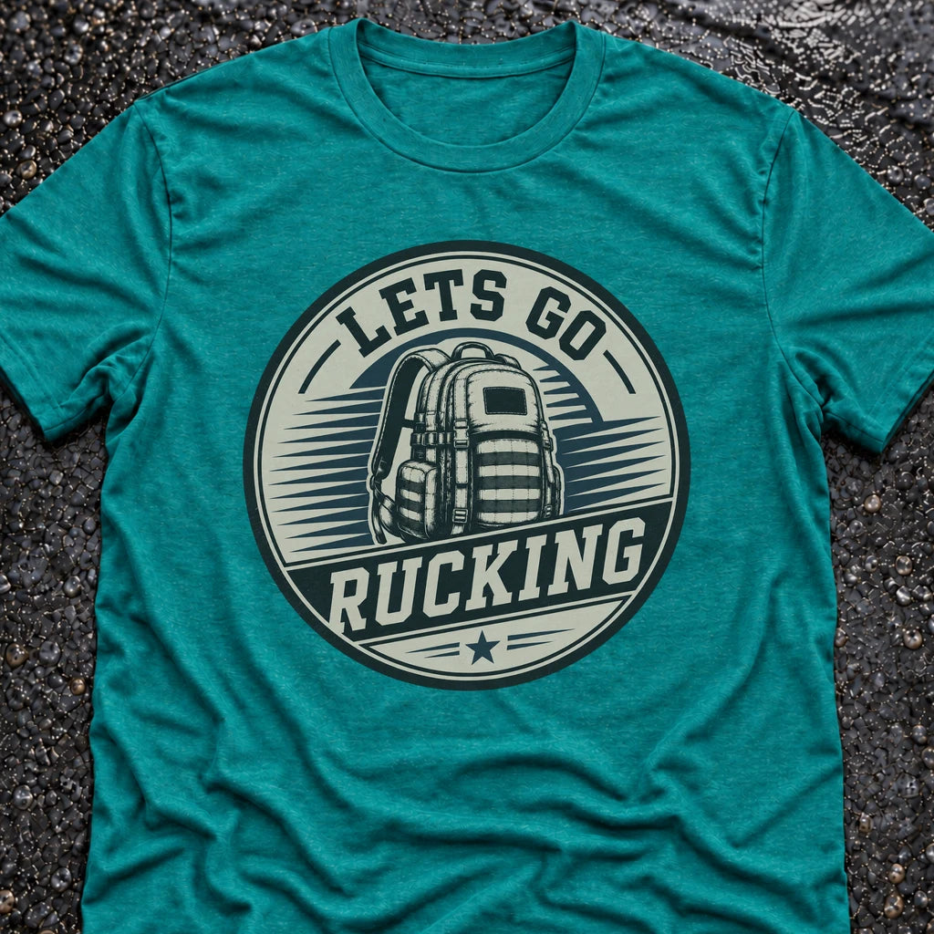 Freedom Ops LET’S GO T-shirt in vintage turquoise