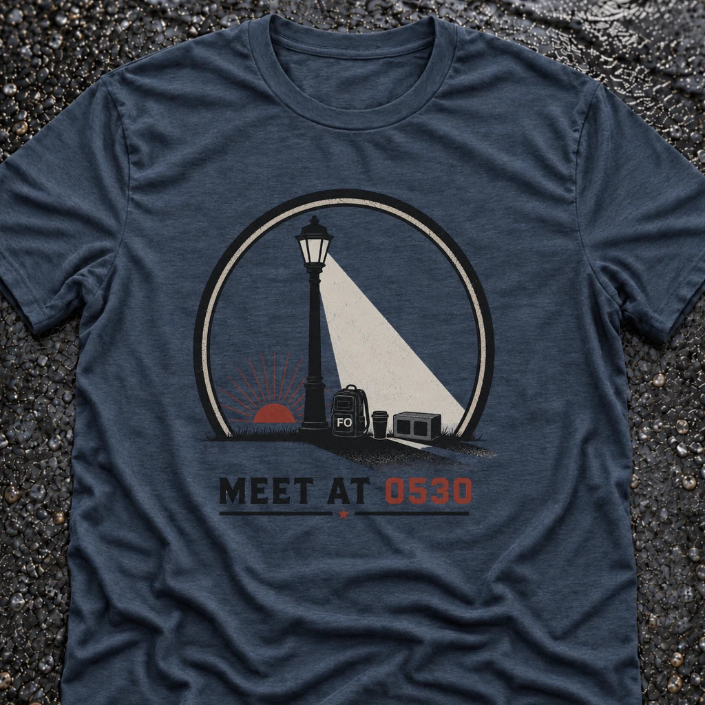 Freedom Ops MEET AT 0530 T-shirt in indigo