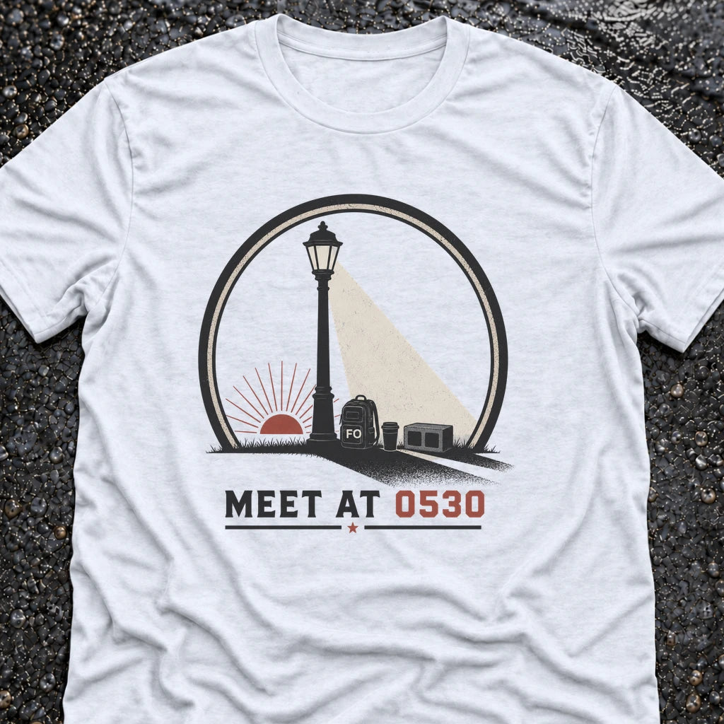 Freedom Ops MEET AT 0530 T-shirt in white