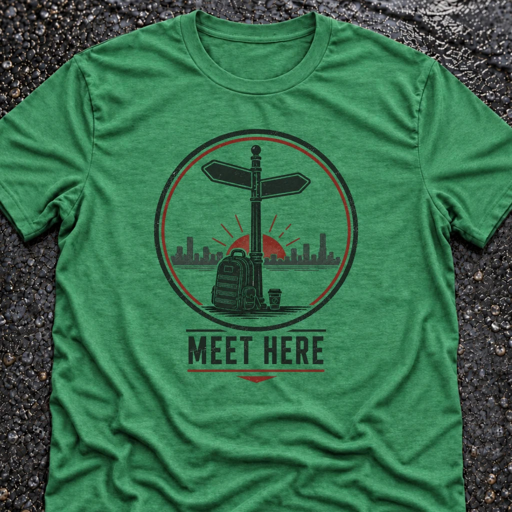 Freedom Ops MEET HERE T-shirt in envy green