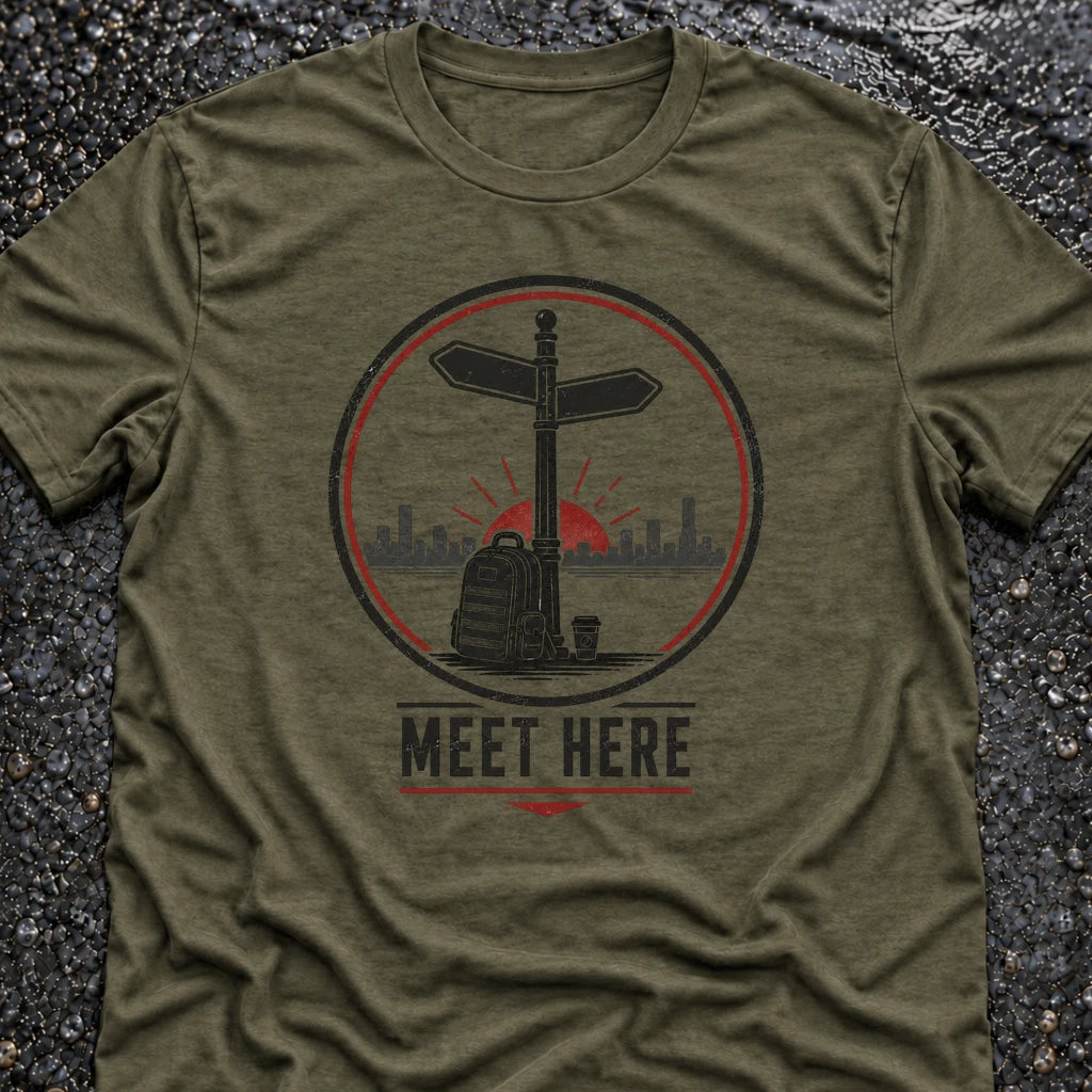 Freedom Ops MEET HERE T-shirt in military green
