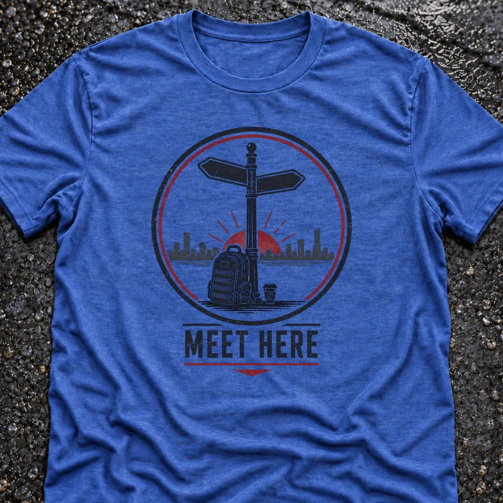 Freedom Ops MEET HERE T-shirt in vintage royal