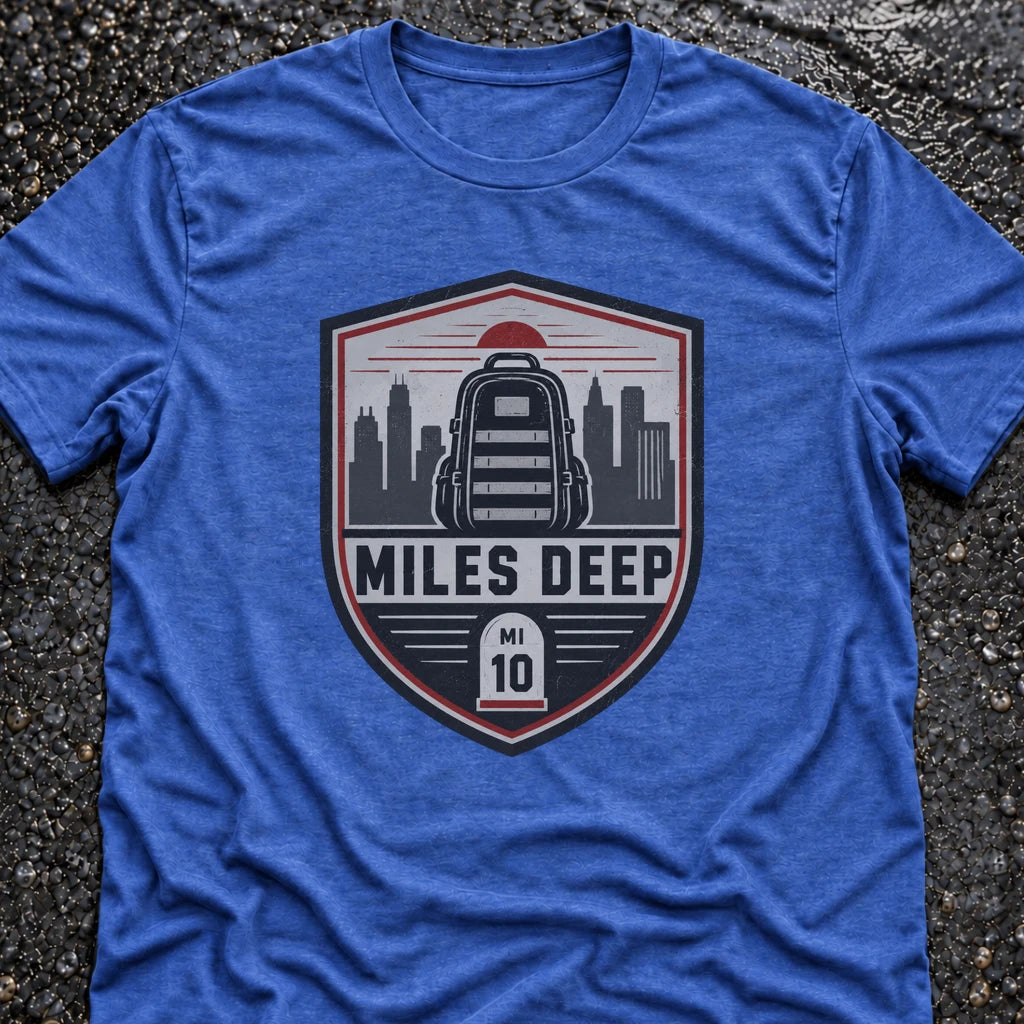 Freedom Ops MILES DEEP T-shirt in vintage royal