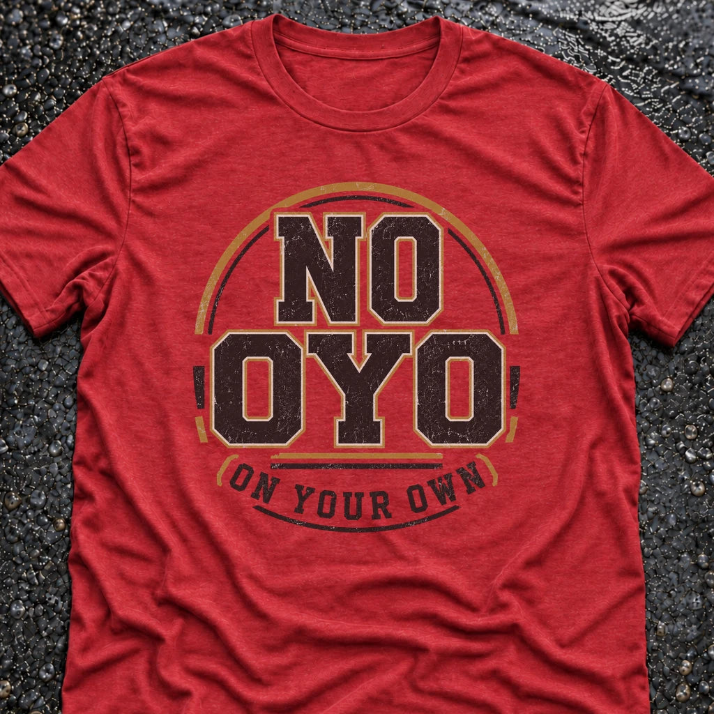 Freedom Ops NO OYO T-shirt in vintage red
