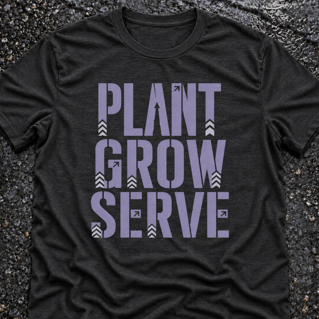 Freedom Ops Plant. Grow. Serve. T-shirt in vintage black