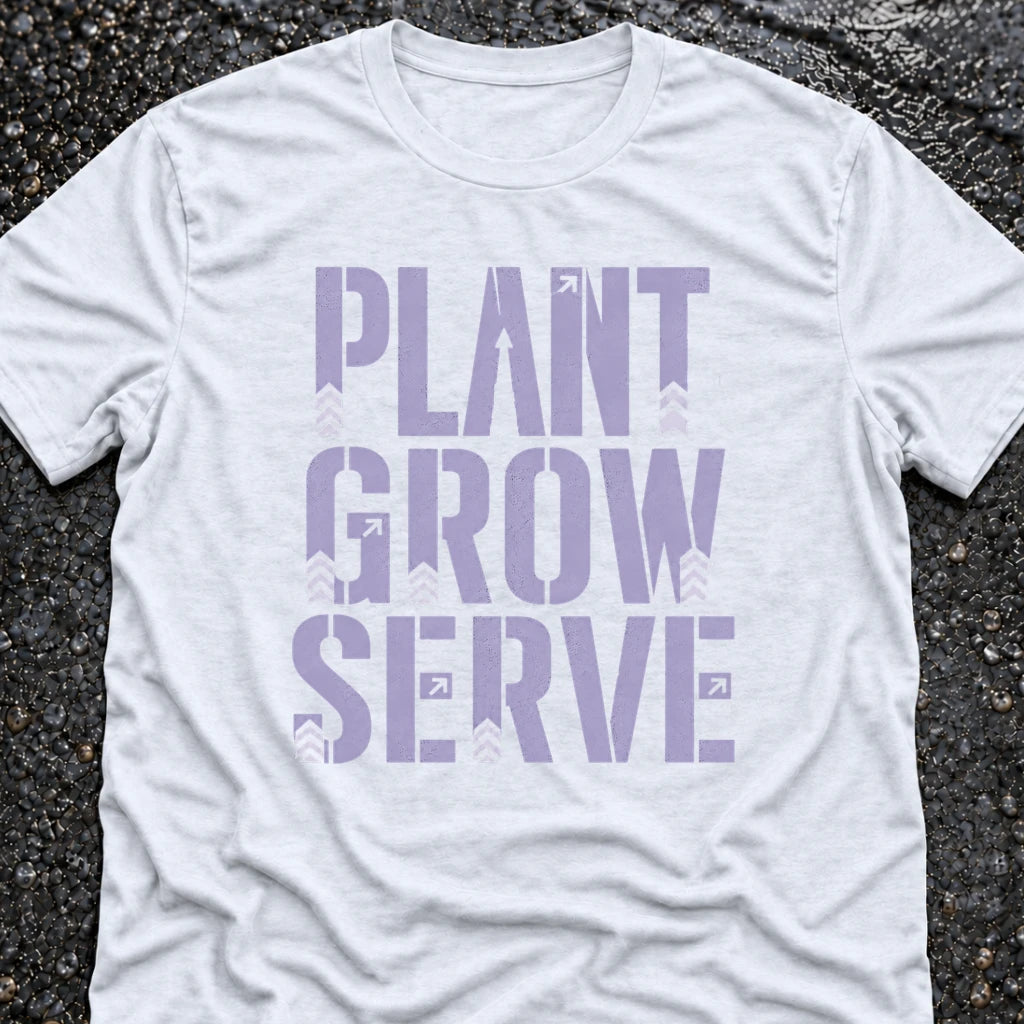 Freedom Ops Plant. Grow. Serve. T-shirt in white