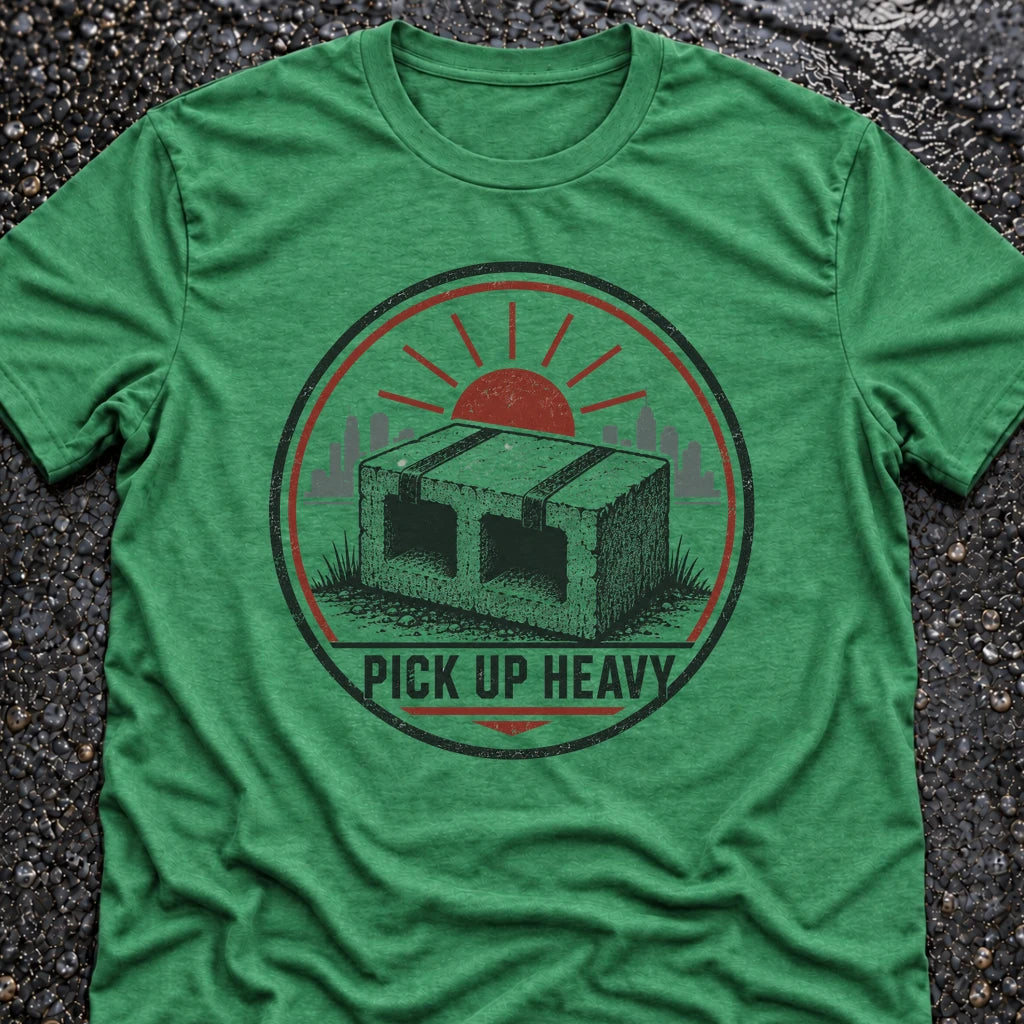 Freedom Ops PICK UP HEAVY T-shirt in envy green