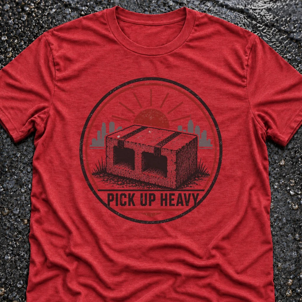 Freedom Ops PICK UP HEAVY T-shirt in vintage red