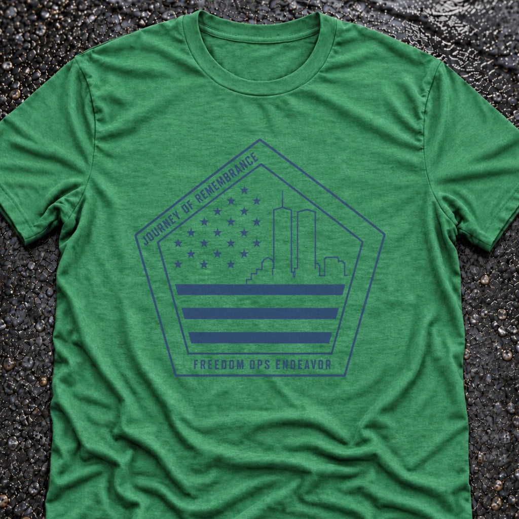 Freedom Ops REMEMBER 9/11 T-shirt in envy green