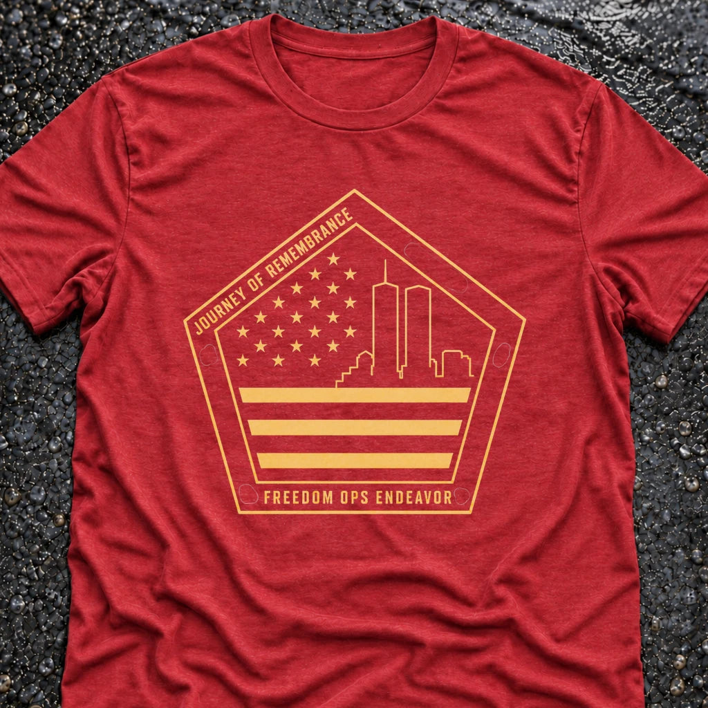 Freedom Ops REMEMBER 9/11 T-shirt in vintage red