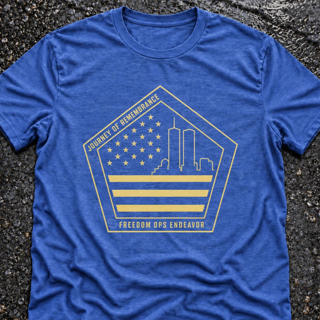 Freedom Ops REMEMBER 9/11 T-shirt in vintage royal