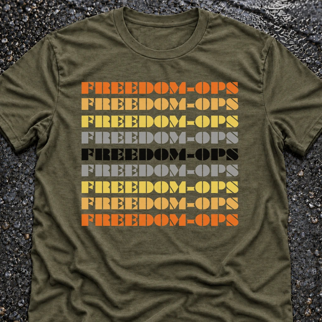 Freedom Ops RETRO T-shirt in military green