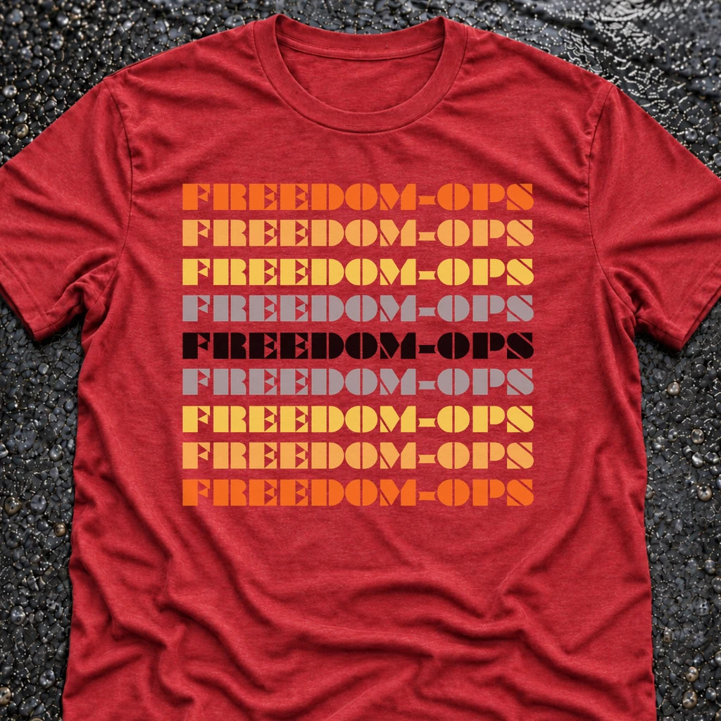 Freedom Ops RETRO T-shirt in vintage red