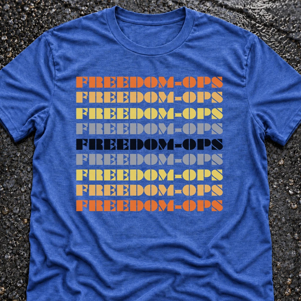 Freedom Ops RETRO T-shirt in vintage royal