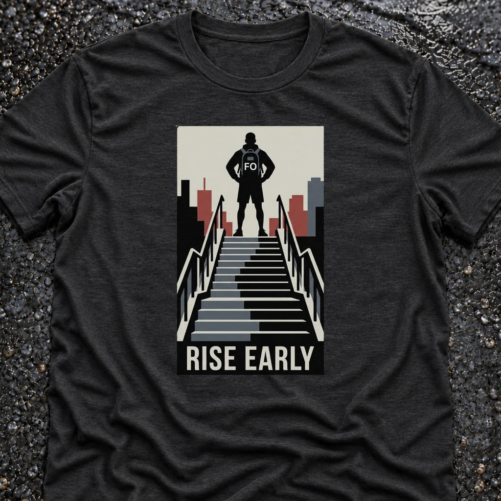 Freedom Ops RISE STAIRS T-shirt in vintage black