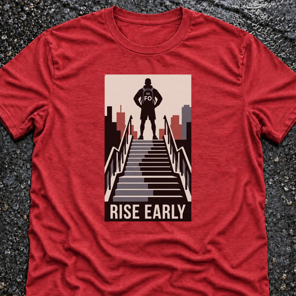 Freedom Ops RISE STAIRS T-shirt in vintage red