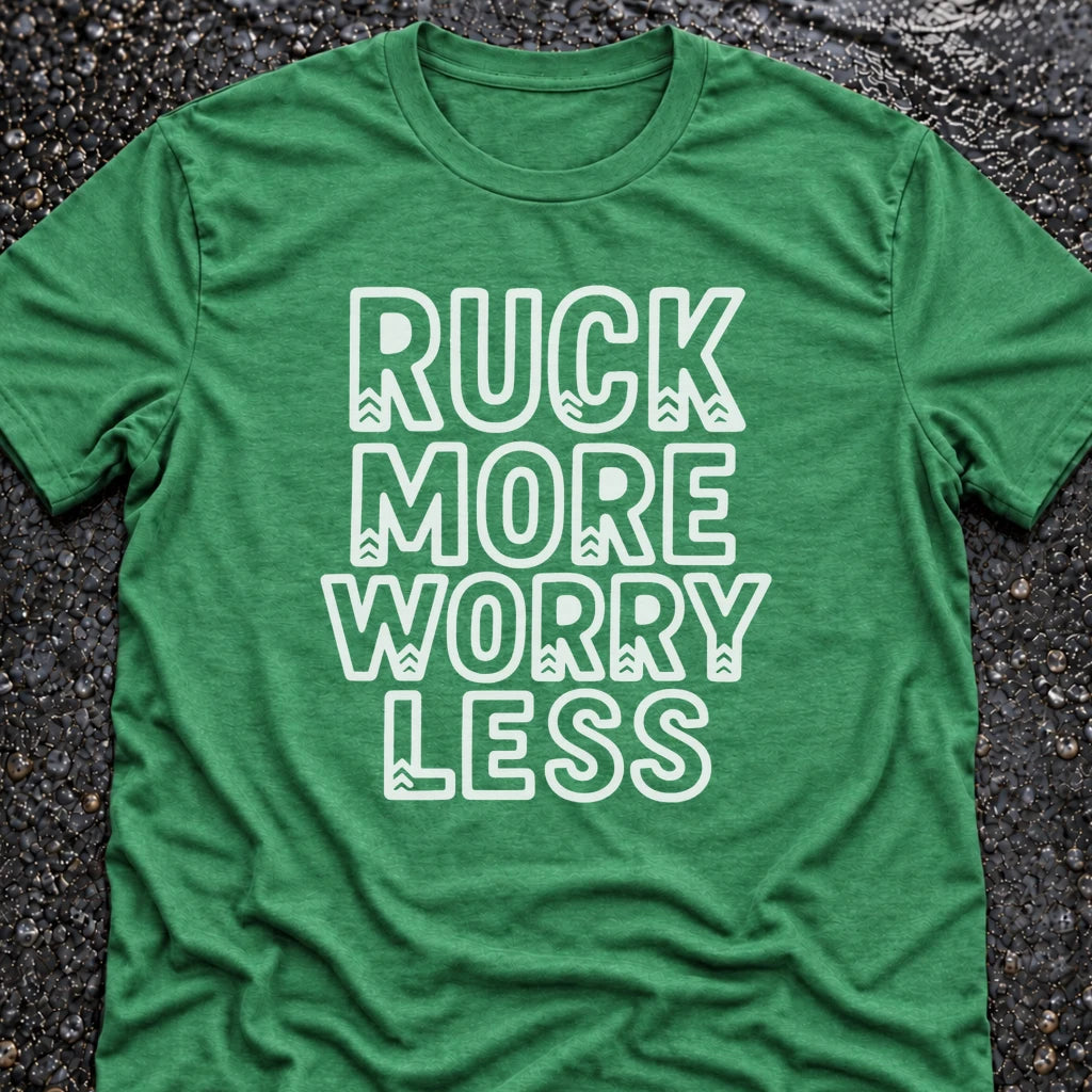 Freedom Ops RUCK MORE WORRY LESS T-shirt in envy green