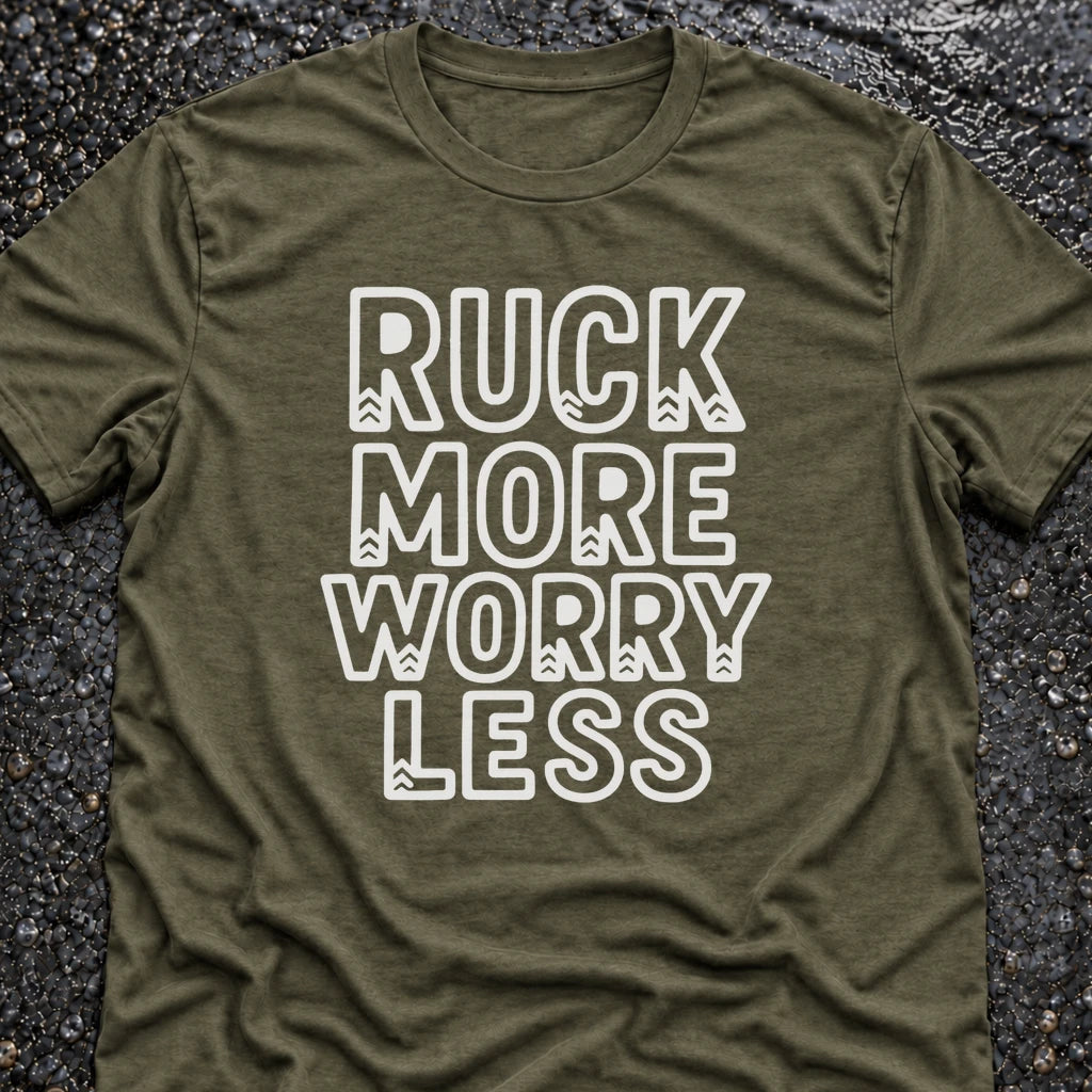 Freedom Ops RUCK MORE WORRY LESS T-shirt in military green