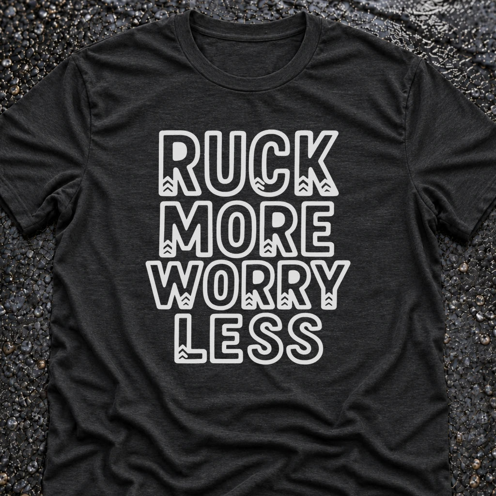 Freedom Ops RUCK MORE WORRY LESS T-shirt in vintage black