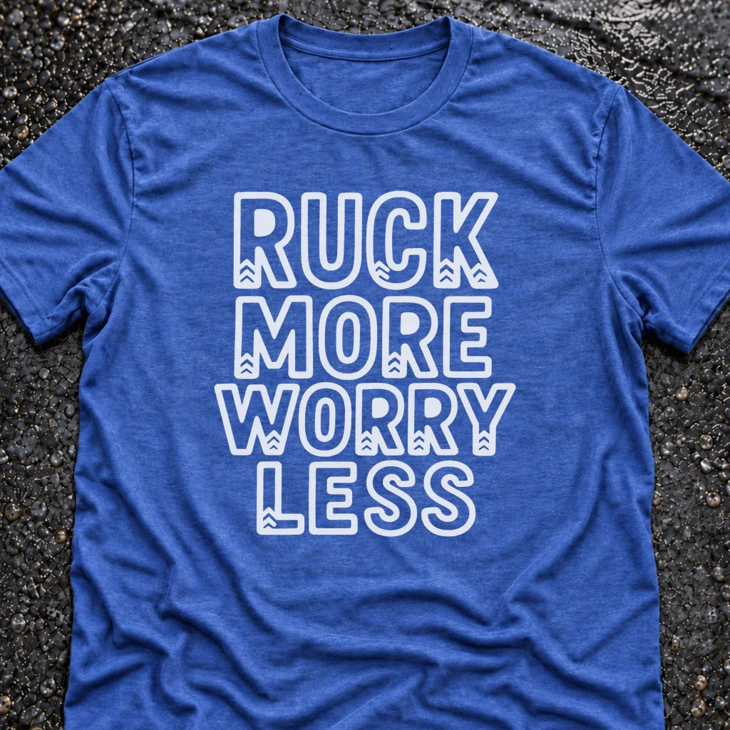 Freedom Ops RUCK MORE WORRY LESS T-shirt in vintage royal