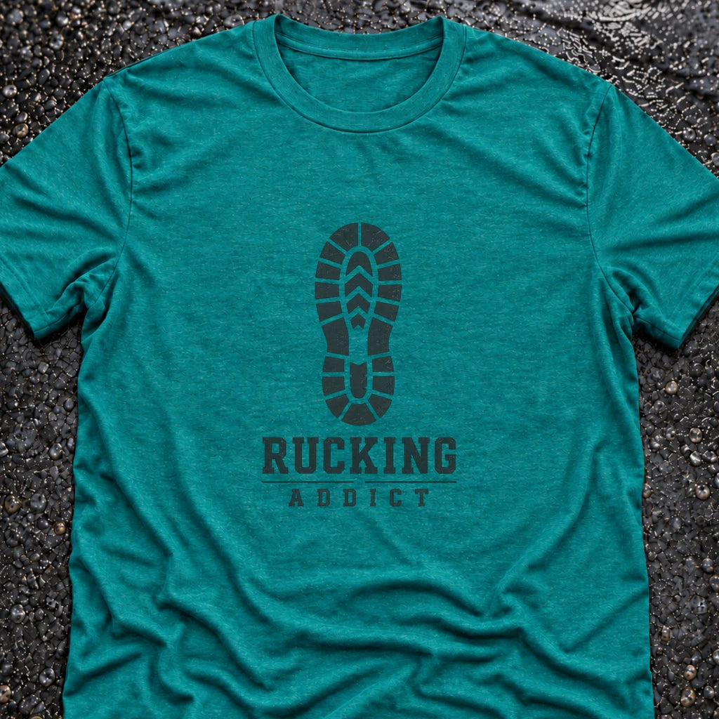 Freedom Ops RUCK ADDICT BOOT T-shirt in vintage turquoise