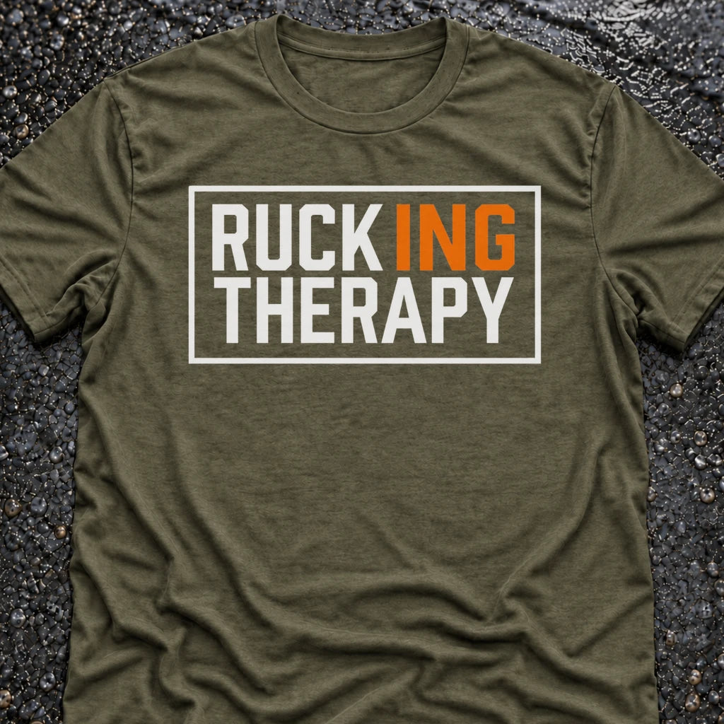 Freedom Ops RUCKING THERAPY T-shirt in military green