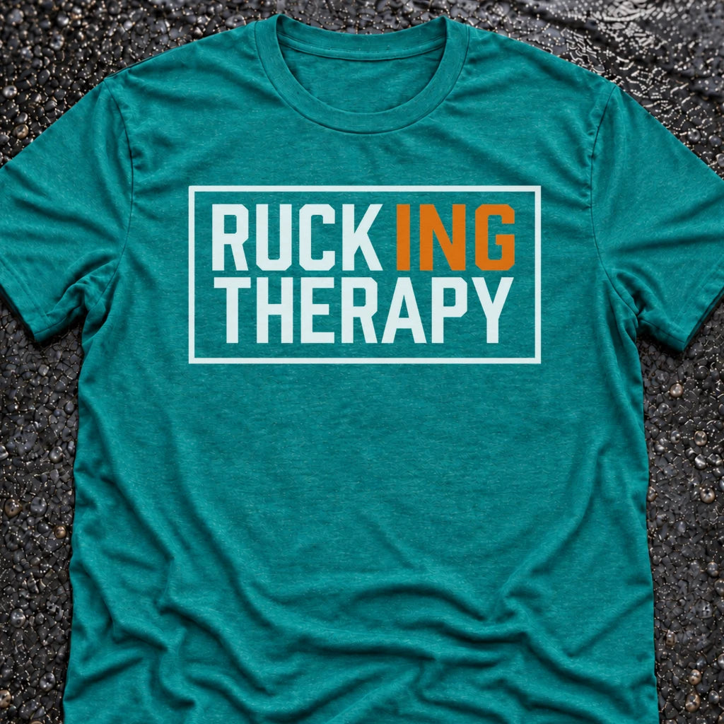 Freedom Ops RUCKING THERAPY T-shirt in vintage turquoise