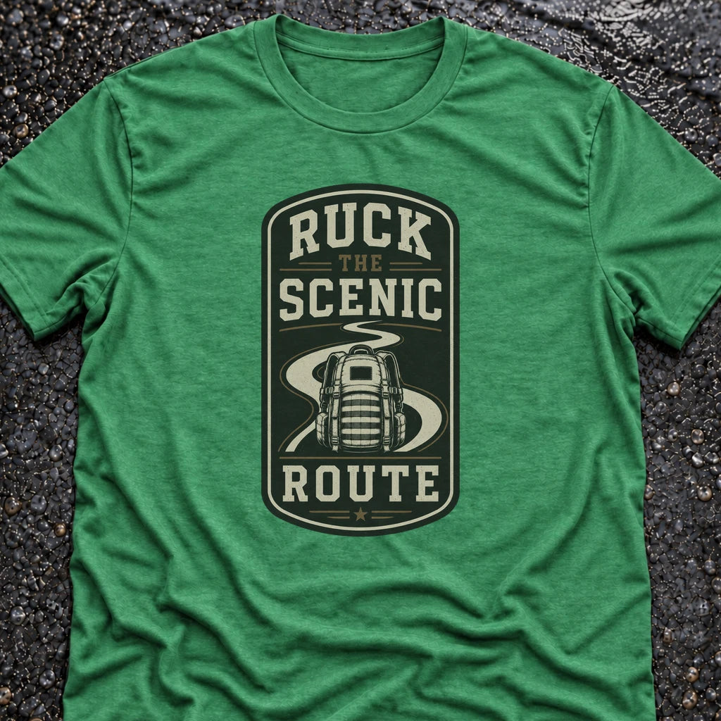 Freedom Ops Ruck the Scenic Route T-shirt in envy green