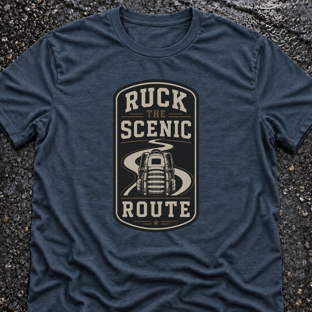 Freedom Ops Ruck the Scenic Route T-shirt in indigo