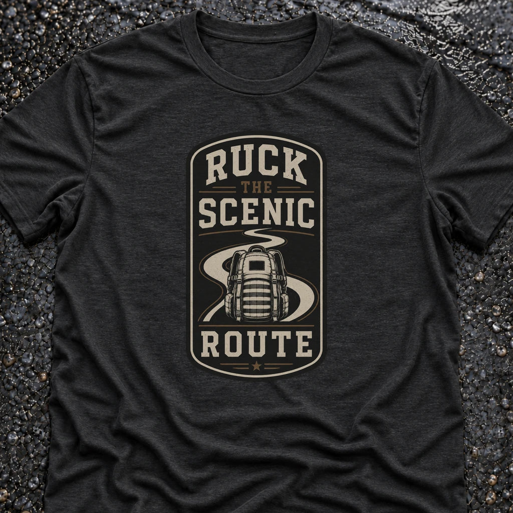 Freedom Ops Ruck the Scenic Route T-shirt in vintage black