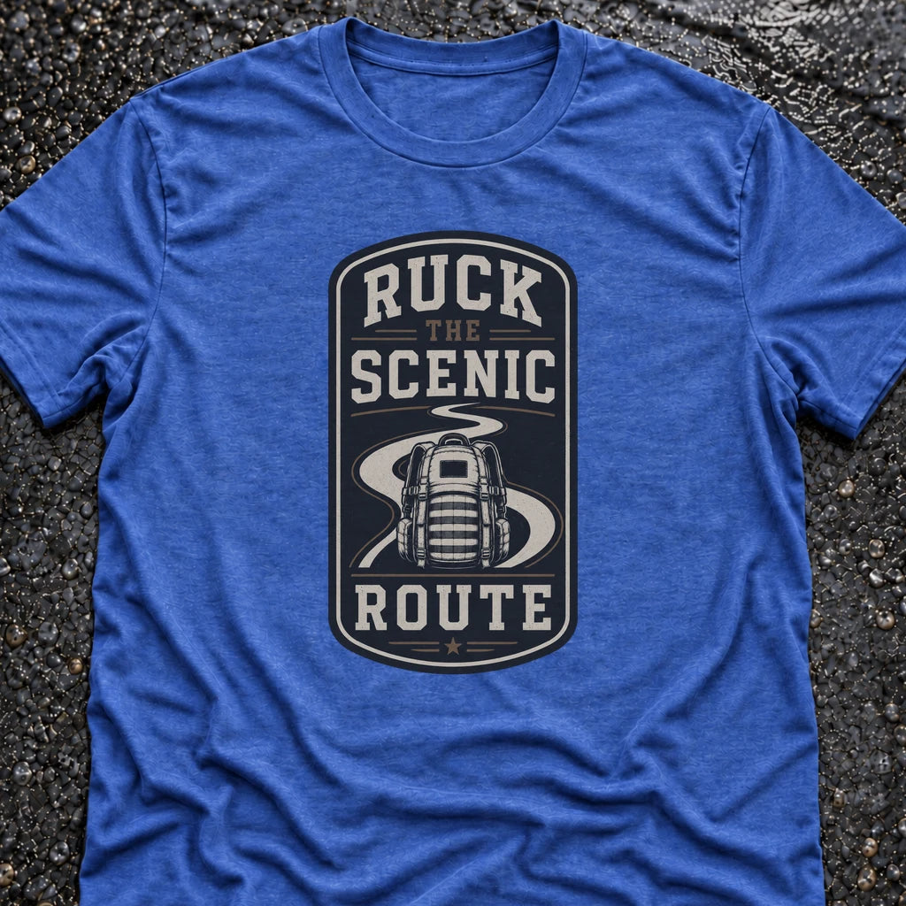 Freedom Ops Ruck the Scenic Route T-shirt in vintage royal