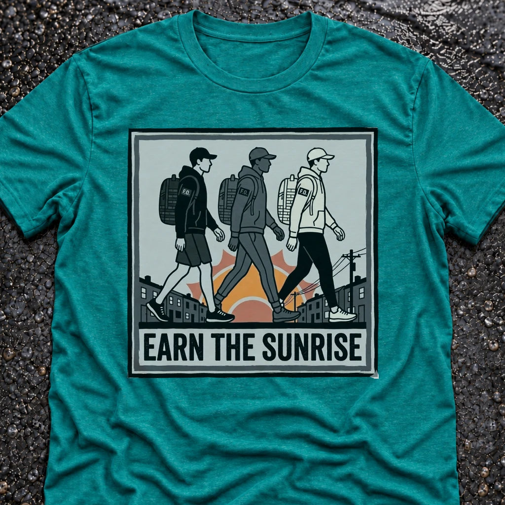 Freedom Ops SUNRISE T-shirt in vintage turquoise