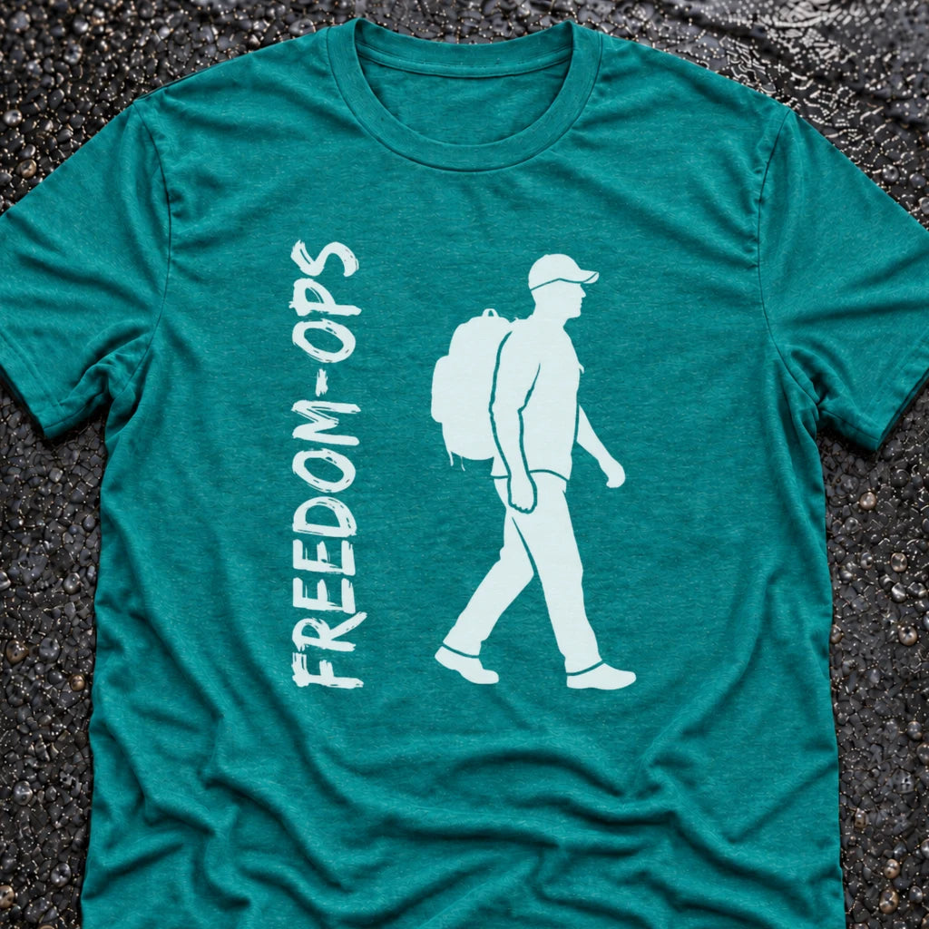 Freedom Ops SOLO RUCKER T-shirt in vintage turquoise