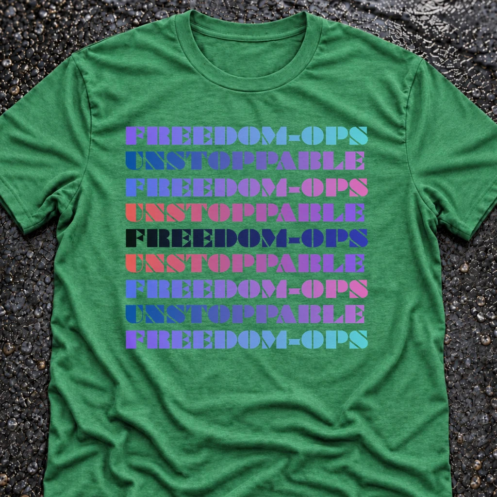Freedom Ops UNSTOPPABLE T-shirt in envy green