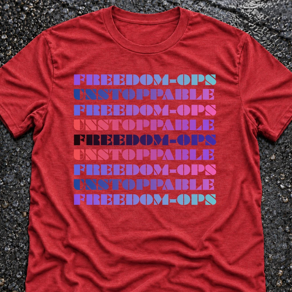 Freedom Ops UNSTOPPABLE T-shirt in vintage red
