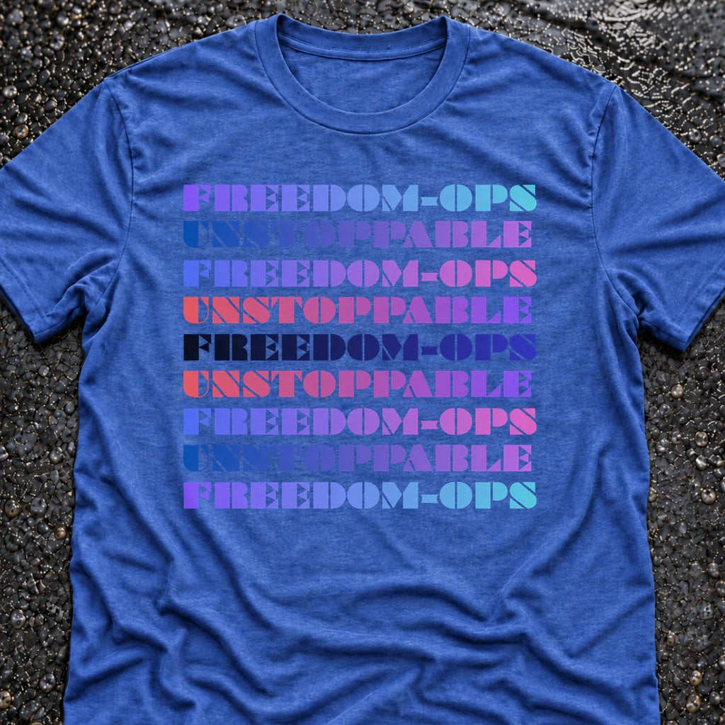 Freedom Ops UNSTOPPABLE T-shirt in vintage royal