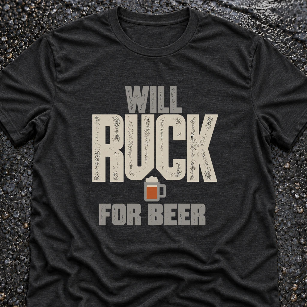 Freedom Ops WILL RUCK FOR BEER T-shirt in vintage black