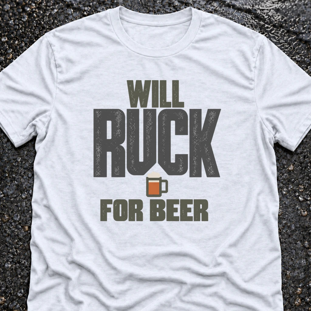 Freedom Ops WILL RUCK FOR BEER T-shirt in white