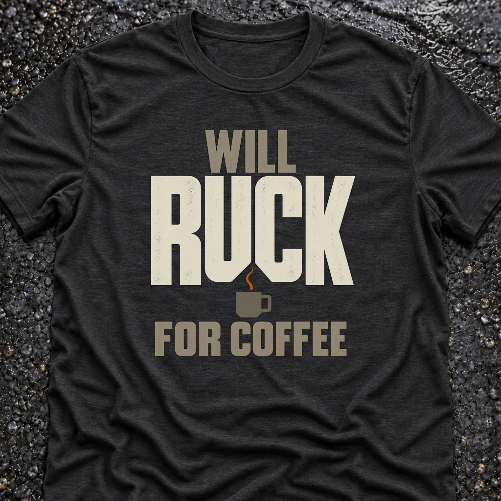 Freedom Ops WILL RUCK FOR COFFEE T-shirt in vintage black
