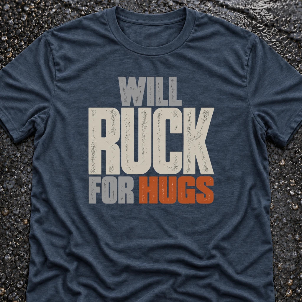 Freedom Ops WILL RUCK FOR HUGS T-shirt in vintage indigo