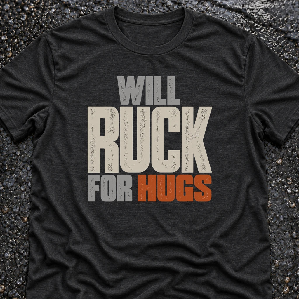 Freedom Ops WILL RUCK FOR HUGS T-shirt in vintage black