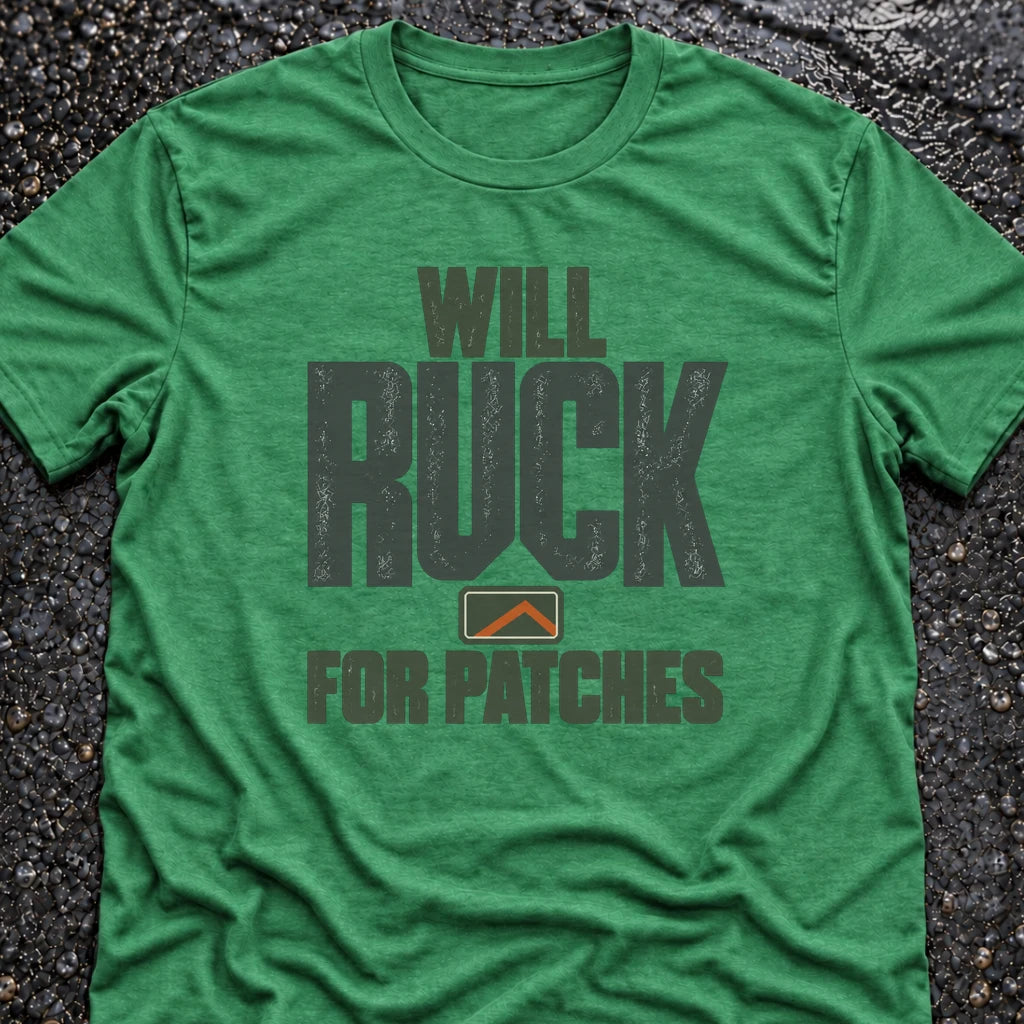 Freedom Ops WILL RUCK FOR PATCHES T-shirt in envy green