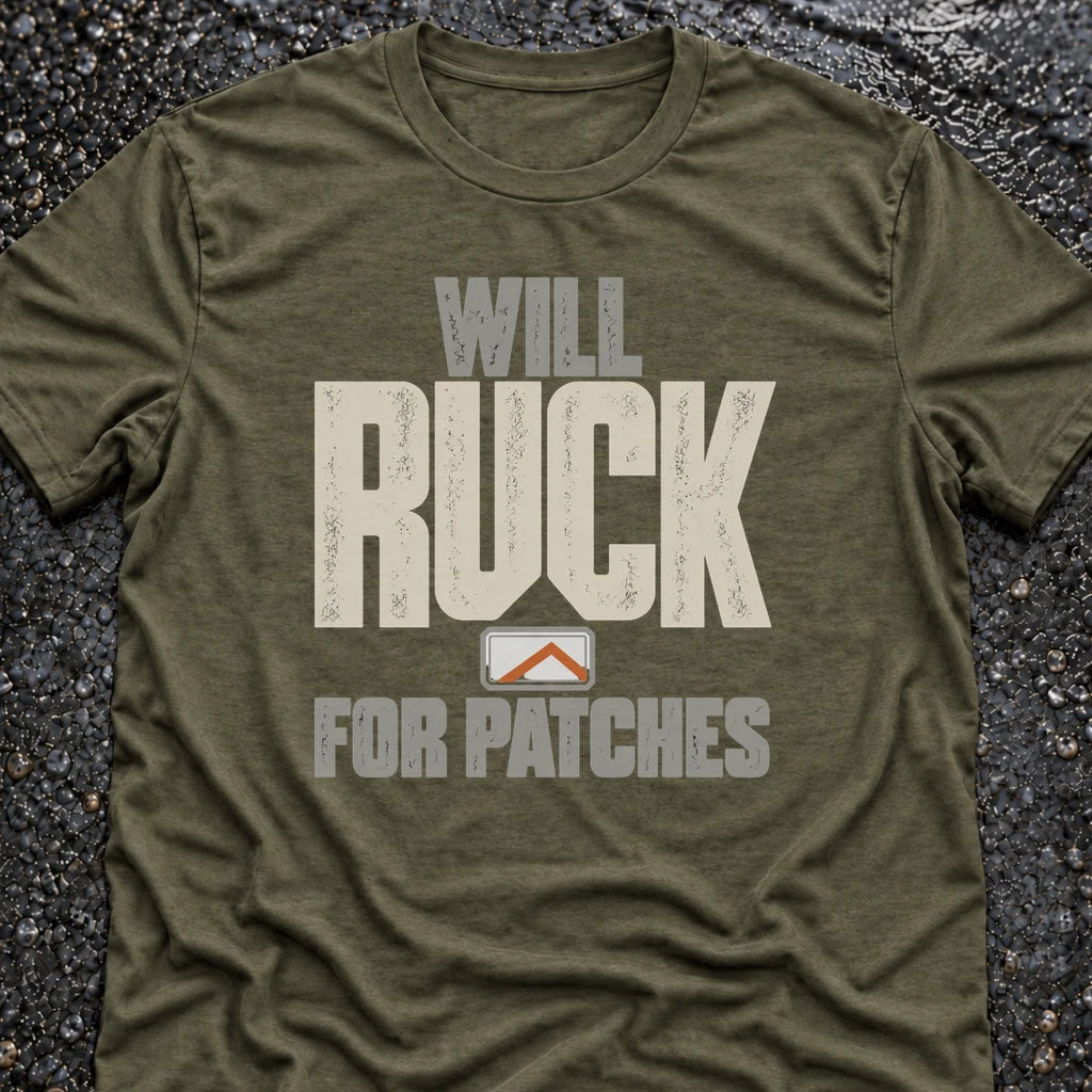 Freedom Ops WILL RUCK FOR PATCHES T-shirt in military green